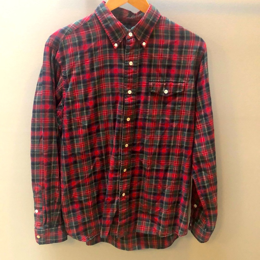 Red and green Ralph Lauren dress shirt